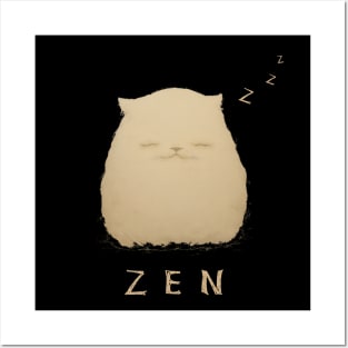 Cat Zen zzz Posters and Art